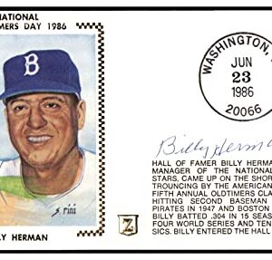 Billy Herman Signed First Day Cover FDC Autographed Dodgers PSA/DNA AL85658