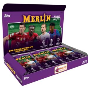 2021/22 Topps UEFA Champions League Merlin Chrome Soccer HOBBY box (18 pks/bx)