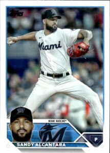 2023 topps #107 sandy alcantara nm-mt miami marlins baseball trading card mlb