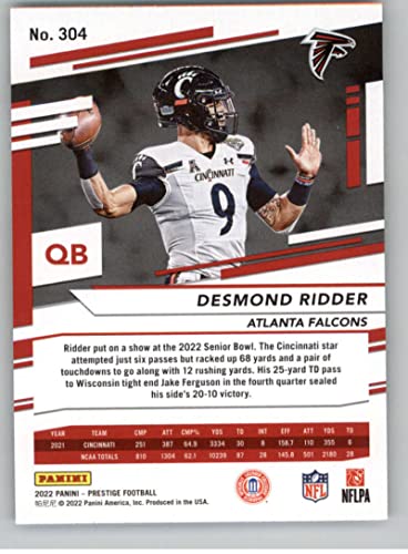 2022 Panini Prestige #304 Desmond Ridder RC Rookie Atlanta Falcons NFL Football Trading Card