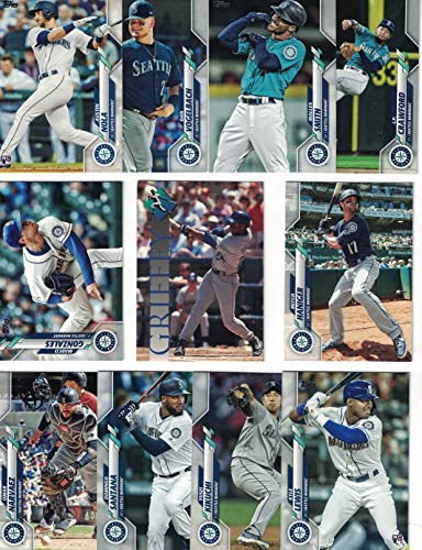 Seattle Mariners/Complete 2020 Topps Mariners Baseball Team Set! (21 Cards) Series 1 and 2. Kyle Lewis Rookie! ***PLUS*** A Bonus Ken Griffey Jr Card!