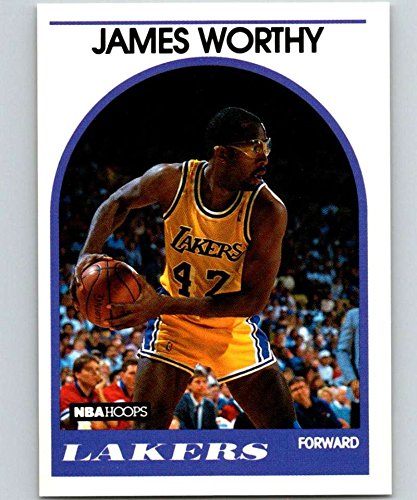 1989-90 Hoops Basketball #210 James Worthy Los Angeles Lakers Official NBA Trading Card