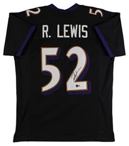 ray lewis authentic signed black pro style jersey autographed psa or bas wit