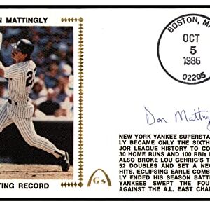 Don Mattingly Signed First Day Cover FDC Autograph Gateway Stamp Yankees PSA/DNA