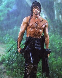 sylvester stallone rambo in person autographed photo