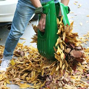 Gardzen Large Leaf Scoop Hand Rakes, Debris and Yard Waste Removal, Comes with 72 Gallon Garden Bag, Work Gloves, Protective Pads