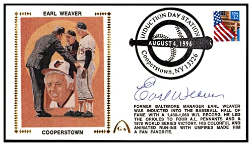 Earl Weaver Signed First Day Cover FDC Autographed Gateway Stamp PSA/DNA