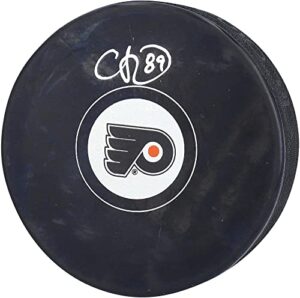 cam atkinson philadelphia flyers autographed hockey puck – autographed nhl pucks