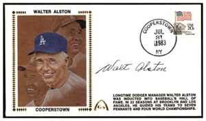 walt alston signed first day cover fdc autographed dodgers psa/dna al85675