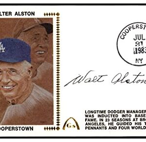 Walt Alston Signed First Day Cover FDC Autographed Dodgers PSA/DNA AL85675