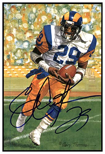 Eric Dickerson Signed Goal Line Art Card GLAC Autographed Chargers PSA/DNA