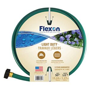 Flexon 1/2-Inch by 50-Foot Reinforced Garden Hose FR1250,Green