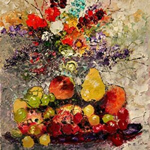 (SOLD) The Still Life - fruit and flower still life by internationally renown painter Andre Dluhos