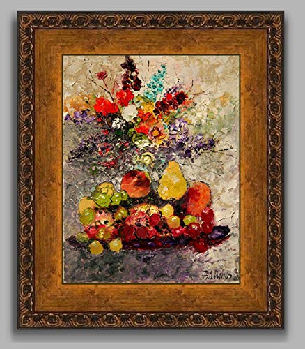 (SOLD) The Still Life - fruit and flower still life by internationally renown painter Andre Dluhos