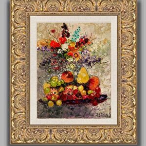 (SOLD) The Still Life - fruit and flower still life by internationally renown painter Andre Dluhos