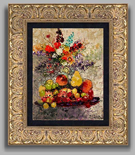 (SOLD) The Still Life - fruit and flower still life by internationally renown painter Andre Dluhos