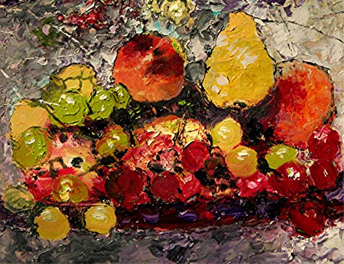 (SOLD) The Still Life - fruit and flower still life by internationally renown painter Andre Dluhos