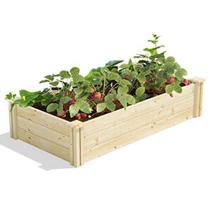 greenes fence original pine raised garden bed, 2′ x 4′ x 10.5″ – made in usa with american pine