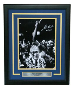 john wooden autographed 11×14 photo framed ucla bruins jsa