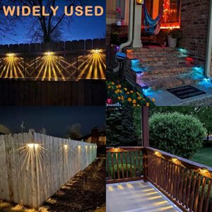 Melunar Solar Deck Lights, 6 Pack Solar Step Lights Outdoor Waterproof LED Solar Fence Lights for Patio, Stairs,Yard, Garden Pathway, Step and Fences, 10 Lumens, Warm White/Color Changing Lighting