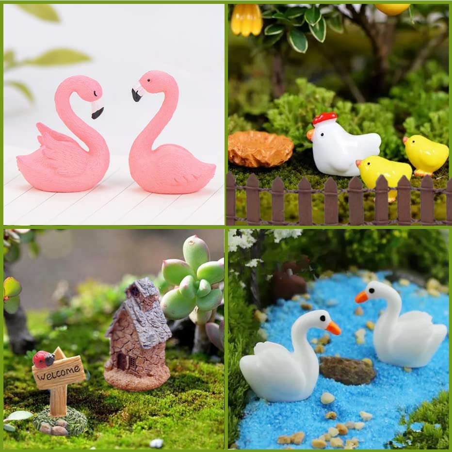 BEZALEL Fairy Garden Accessories - Fairy Garden Miniatures Figurines Fairy Garden Kit for Kids Fairy House Accessories for Yard Bonsai Succulent Terrarium Decorations - Micro Landscape Ornaments Kit