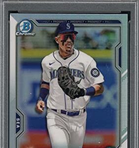 Julio Rodriguez 2021 Bowman Draft Chrome Refractor Rookie Card #BDC145 PSA 10