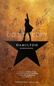 hamilton broadway play cast reprint signed 12×18 poster photo lin manuel miranda rp