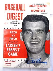 don larsen signed autographed magazine baseball digest 1956 yankees jsa ag71920 – autographed mlb magazines