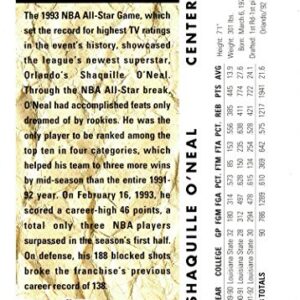 1992-93 Upper Deck Basketball #1 Shaquille O'Neal Rookie Card Shaq - #1 NBA Draft Pick