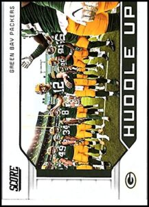 2019 score huddle up #4 green bay packers green bay packers official nfl football trading card in raw (nm or better) condition