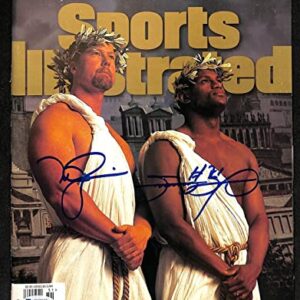 Mark McGwire Sammy Sosa Signed 1998 Sports Illustrated No Label Autographed BAS