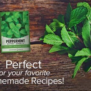 Peppermint Seeds for Planting is A Heirloom, Open-Pollinated, Non-GMO Herb Variety- Great for Indoor and Outdoor Gardening and Herbal Tea Gardens by Gardeners Basics