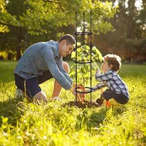 MIXXIDEA 2 Packs Garden Trellis for Climbing Plants Outdoor and Indoor - 48-Inch Garden Obelisk Trellis Adjustable Metal Trellis for Tomato Plant Support