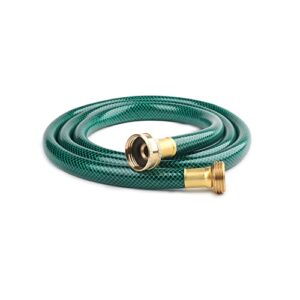 funjee ½” outdoor garden hose for lawns, water hose, boat hose, flexible durable and leakproof, solid brass ght connector (10, green)