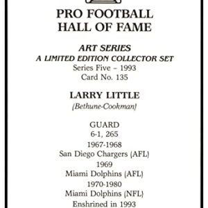 Larry Little Signed Goal Line Art Card GLAC Autographed Dolphins PSA/DNA