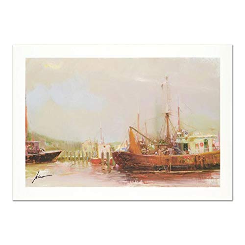 Pino,"At The Dock", Canvas