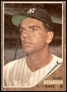 1962 topps # 65 bobby richardson new york yankees (baseball card) dean’s cards 2 – good yankees