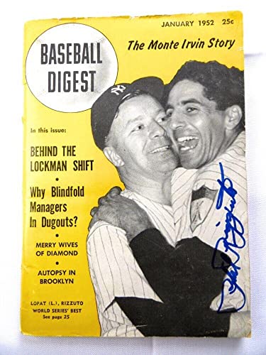 Phil Rizzuto Signed Autograph Magazine Baseball Digest 1952 Yankees JSA AG39527 - Autographed MLB Magazines