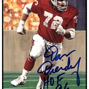 Dan Dierdorf Signed Goal Line Art Card GLAC Autographed w/HOF Cardinals PSA/DNA