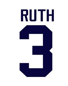 babe ruth new york yankees jersey number kit, authentic home jersey any name or number available