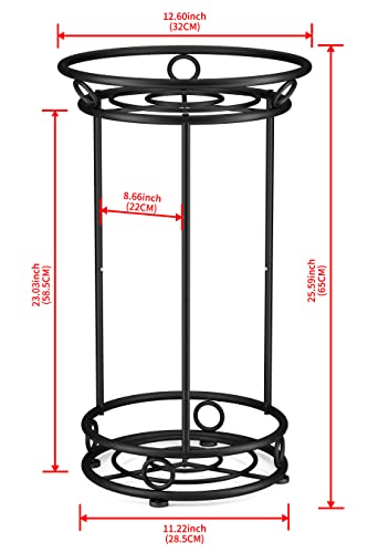 YIUKEA Plant Stand Indoor Outdoor - Metal Planter Holder Shelf Tall Tiered Flower Pot Display Organizer Rack for Garden, Patio, Living Room, Bathroom, Office (Black)