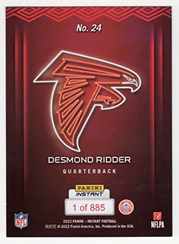 DESMOND RIDDER RC 2022 Panini Instant Draft Night ROOKIE /885#24 Falcons NFL