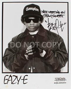 eazy-e from nwa n.w.a. reprint signed 8×10″ photo straight outta compton rp