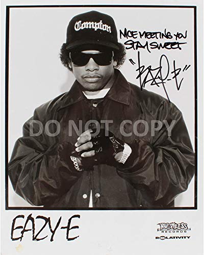 Eazy-E from NWA N.W.A. Reprint Signed 8x10" Photo Straight Outta Compton RP