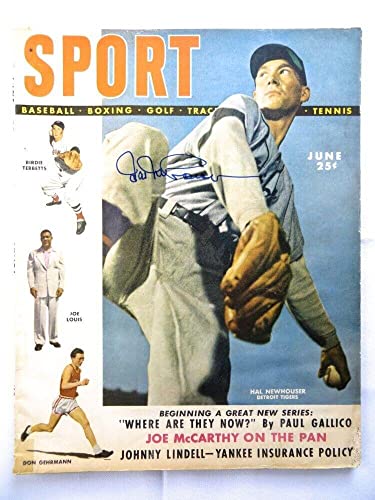 Hal Newhouser Signed Autographed Magazine SPORT 1949 Tigers JSA AG71983 - Autographed MLB Magazines