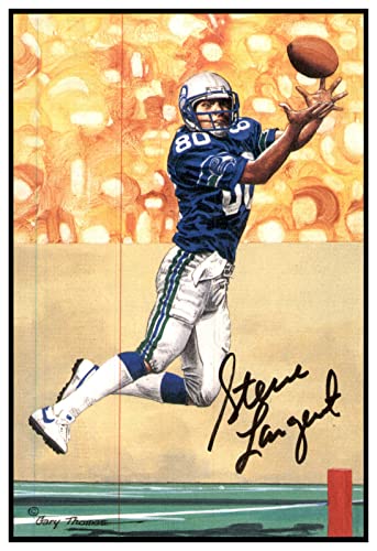 Steve Largent Signed Goal Ine Art Card GLAC Autographed Seattle PSA/DNA