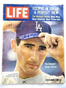 sandy koufax signed autographed magazine life 1963 dodgers jsa ab27666 – autographed mlb magazines