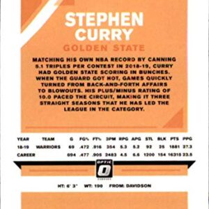 2019-20 Donruss Optic #8 Stephen Curry Golden State Warriors Basketball Card