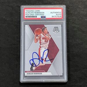 2019 Panini Mosaic #170 Duncan Robinson Signed Card AUTO PSA Slabbed Heat - Basketball Slabbed Rookie Cards