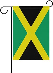 mflagperft jamaica garden flags 12 x 18 inches double sided vivid color and fade proof small jamaican yard flags for indoor and outdoor decorations (jamaica)